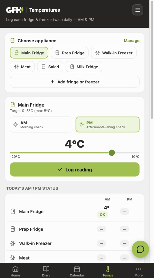 Temperature logging