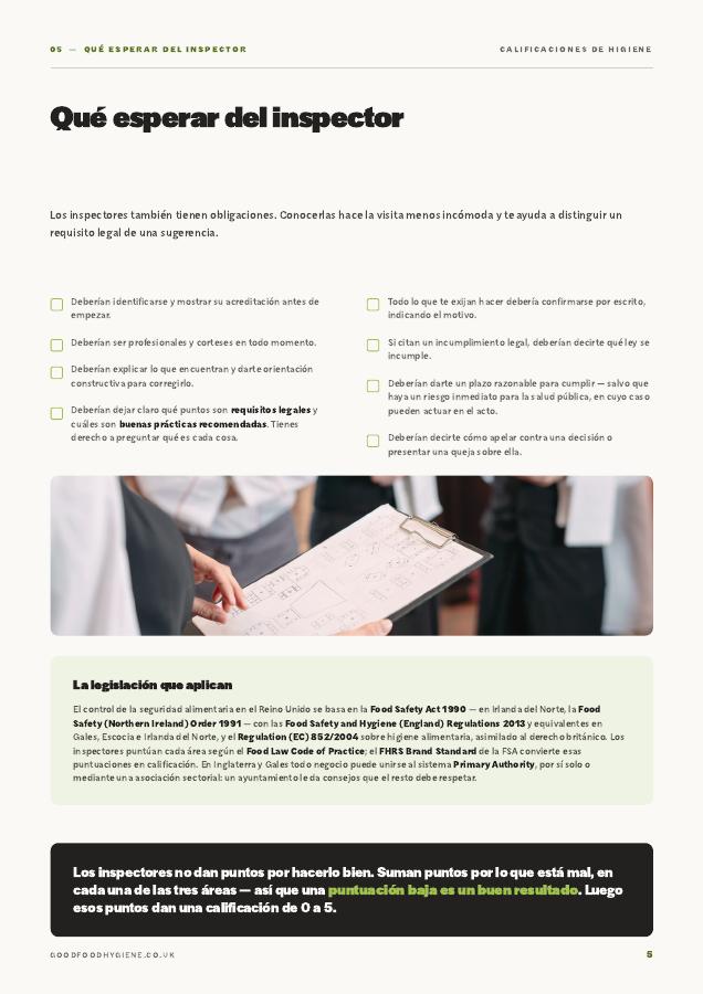 Guide page: what to expect from the officer