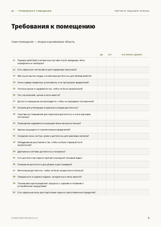 Guide page: the structural requirements checklist