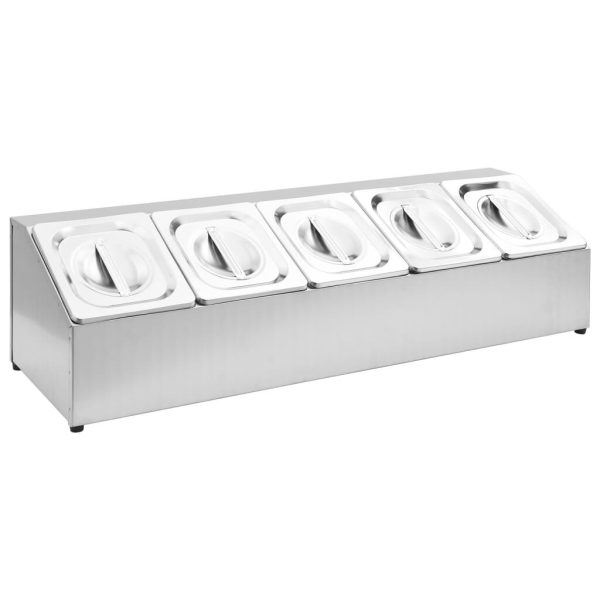 Gastronorm Container Holder with 3 GN 1/6 Pan Stainless Steel - Image 5