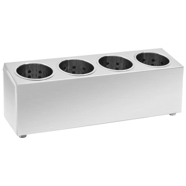 Cutlery Holder 4 Grids Square Stainless Steel - Image 13