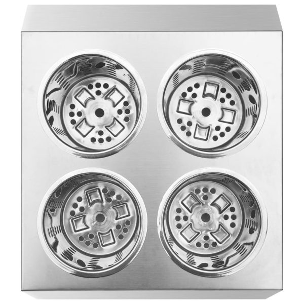 Cutlery Holder 4 Grids Square Stainless Steel - Image 6