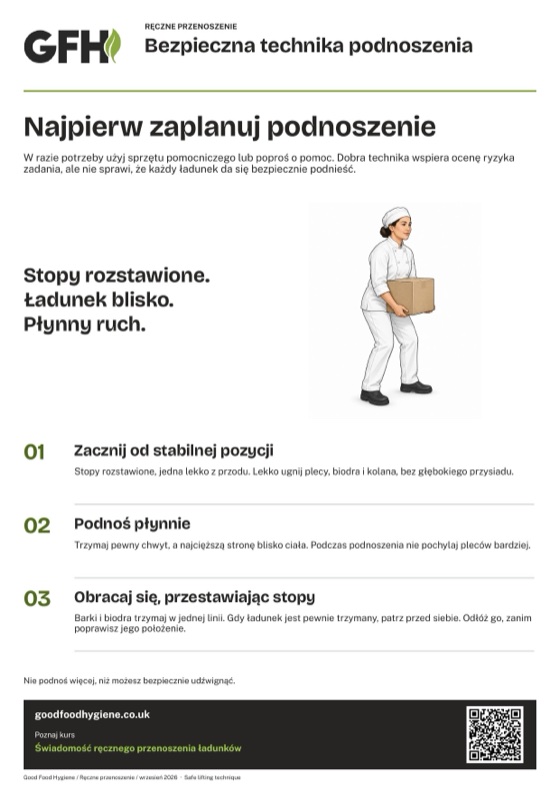 Bezpieczna technika podnoszenia