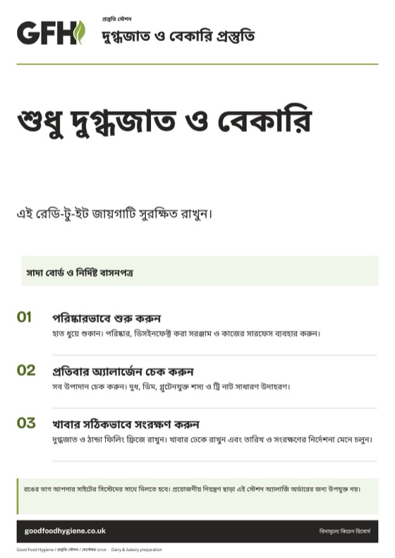 স্টেশন সাইন: দুগ্ধজাত ও বেকারি