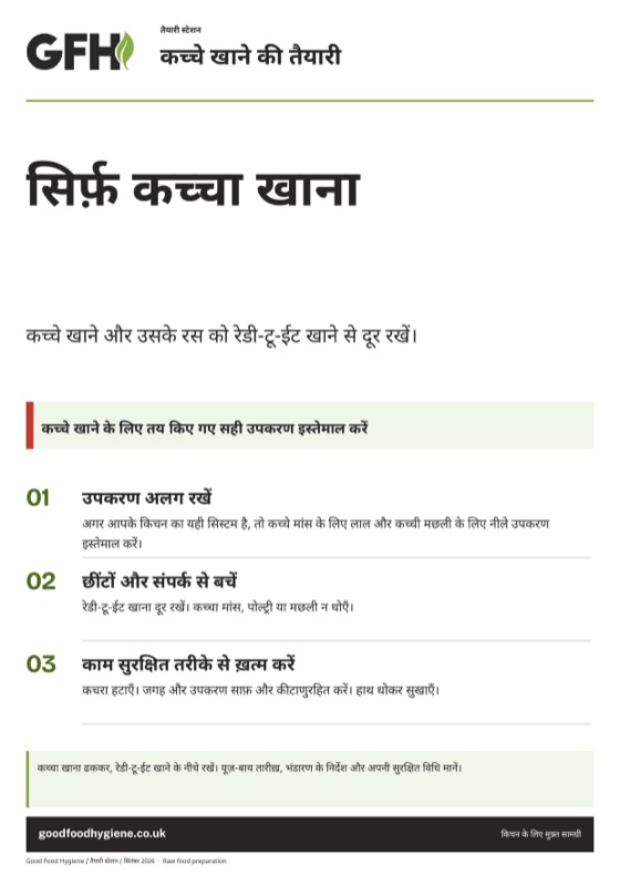 स्टेशन साइन: कच्चा खाना
