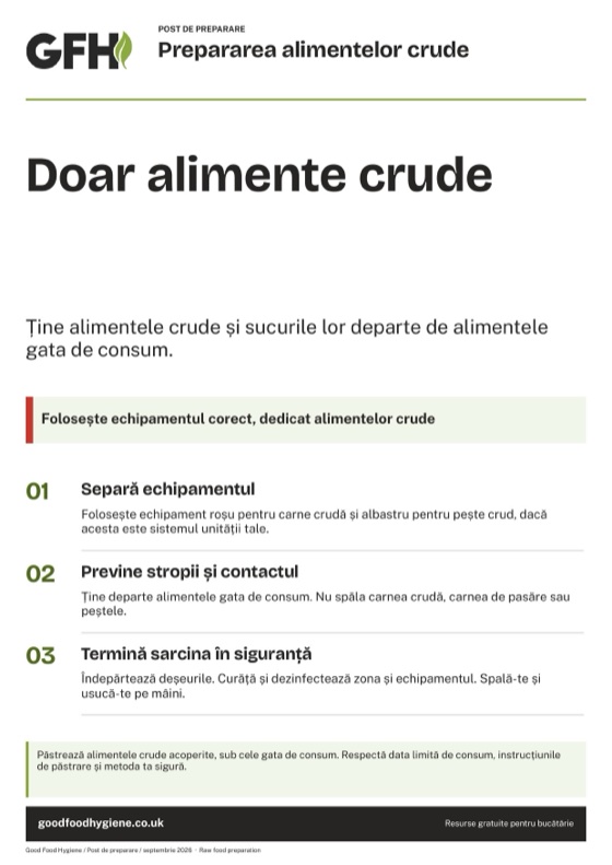 Semn de post: alimente crude