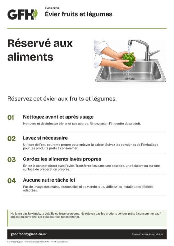 Évier fruits et légumes