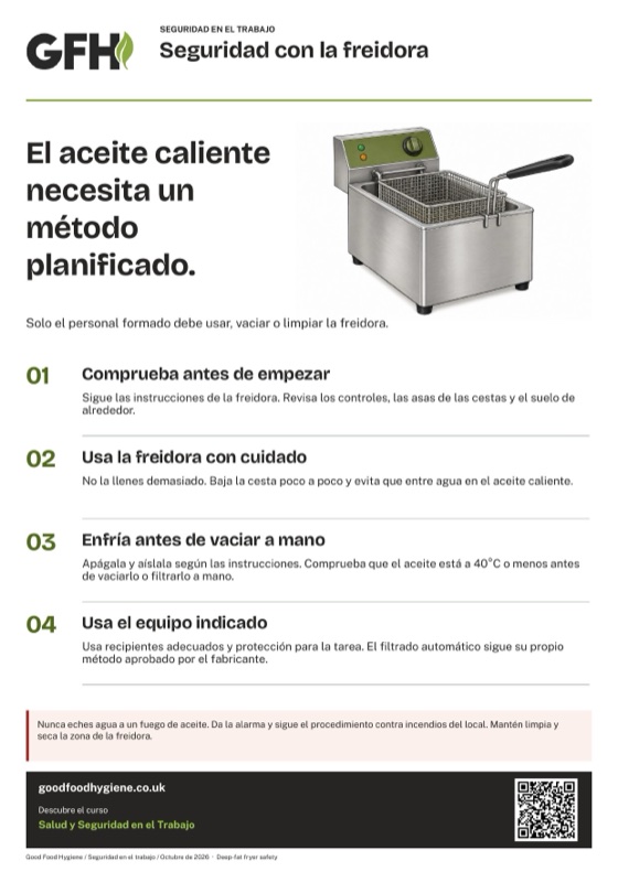 Seguridad con la freidora