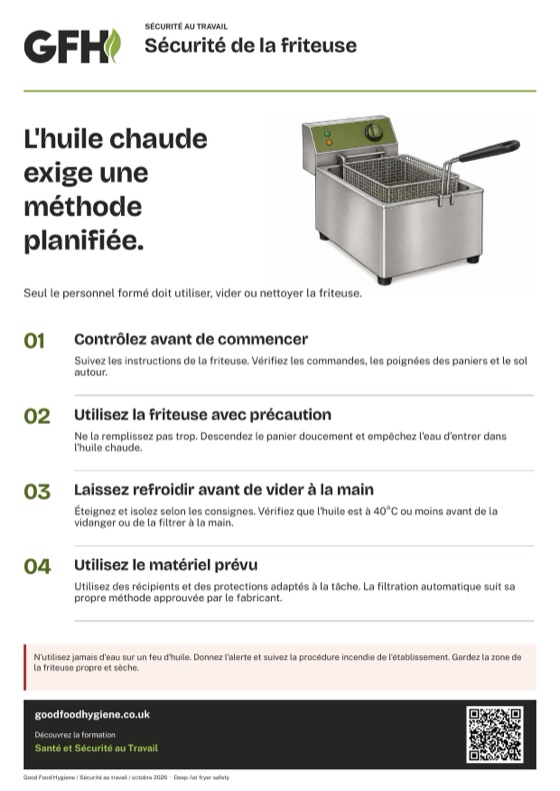 Sécurité de la friteuse