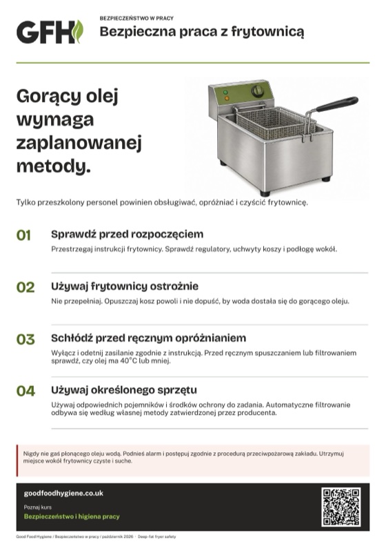 Bezpieczna praca z frytownicą
