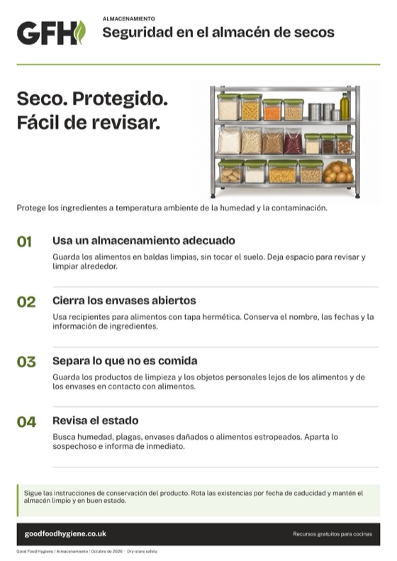 Seguridad en el almacén de secos