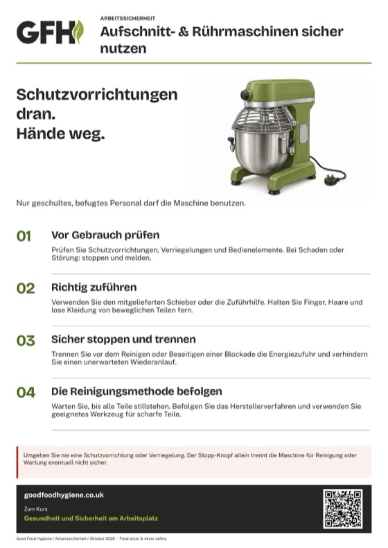 Aufschnitt- & Rührmaschinen sicher nutzen