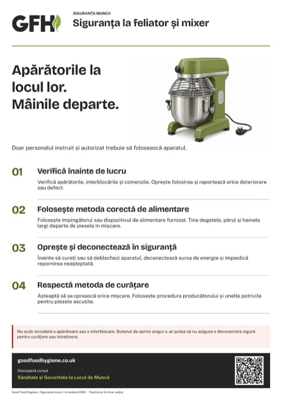 Siguranța la feliator și mixer