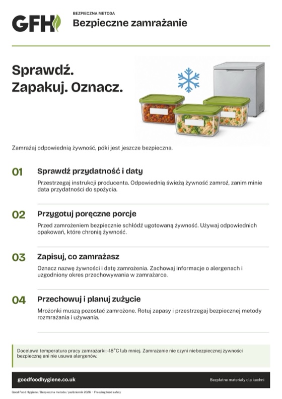 Bezpieczne zamrażanie
