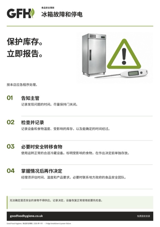 冰箱故障和停电