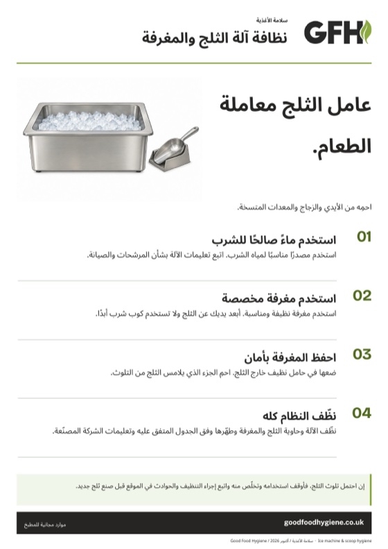 نظافة آلة الثلج والمغرفة