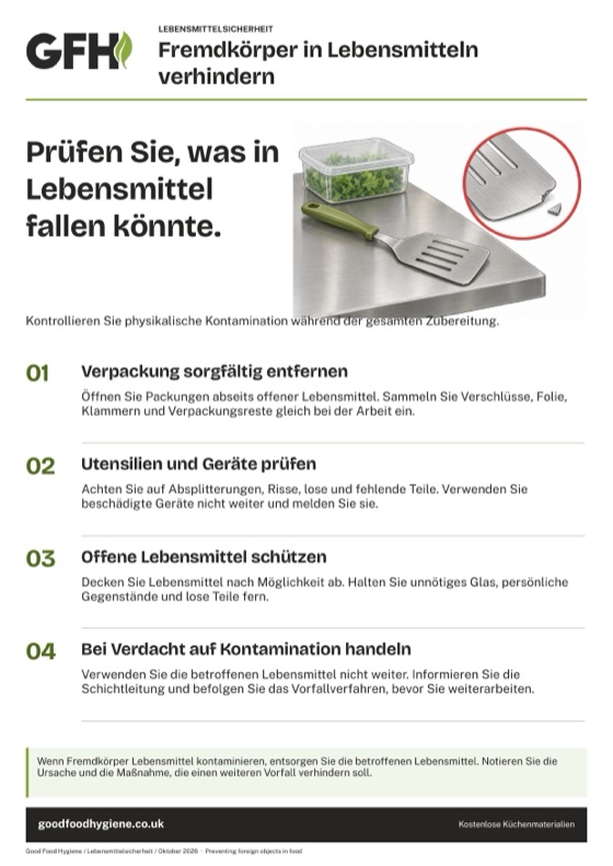 Fremdkörper verhindern