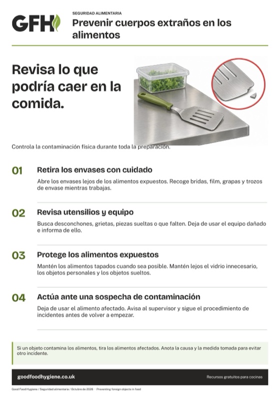 Prevenir cuerpos extraños