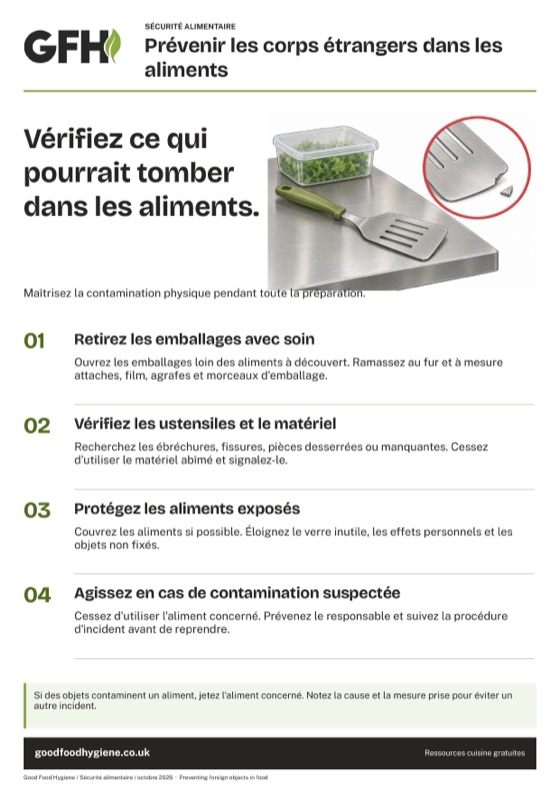 Prévenir les corps étrangers