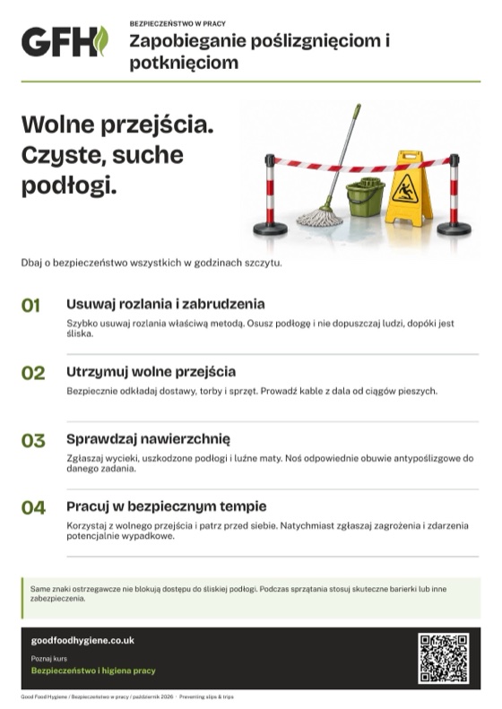 Zapobieganie poślizgnięciom i potknięciom