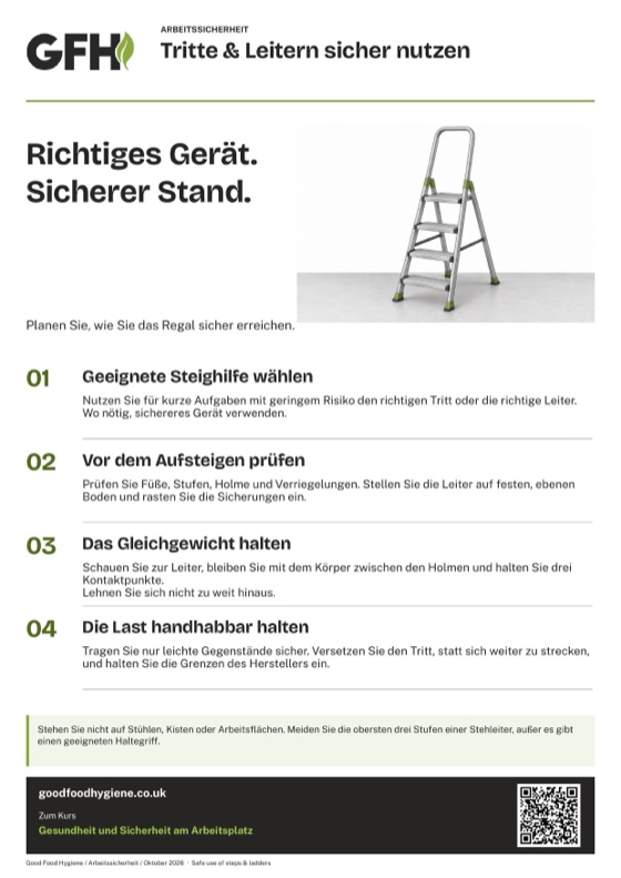 Tritte & Leitern sicher nutzen