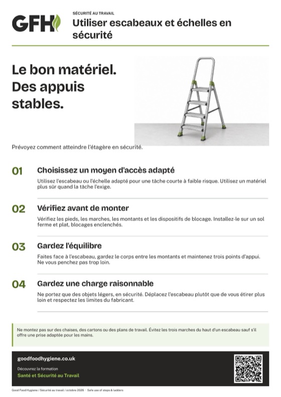Utiliser escabeaux et échelles en sécurité